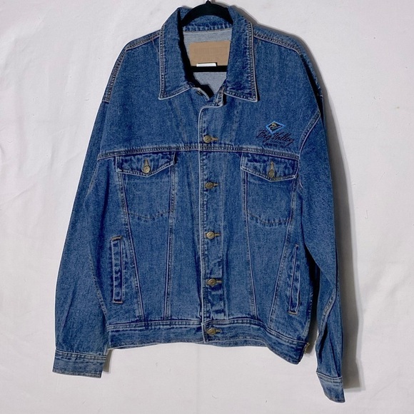 Vintage Western Concepts Big Valley Jamboree Denim Jean Jacket L - Picture 1 of 14